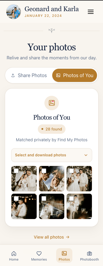 EveryYou Photos — upload and find moments