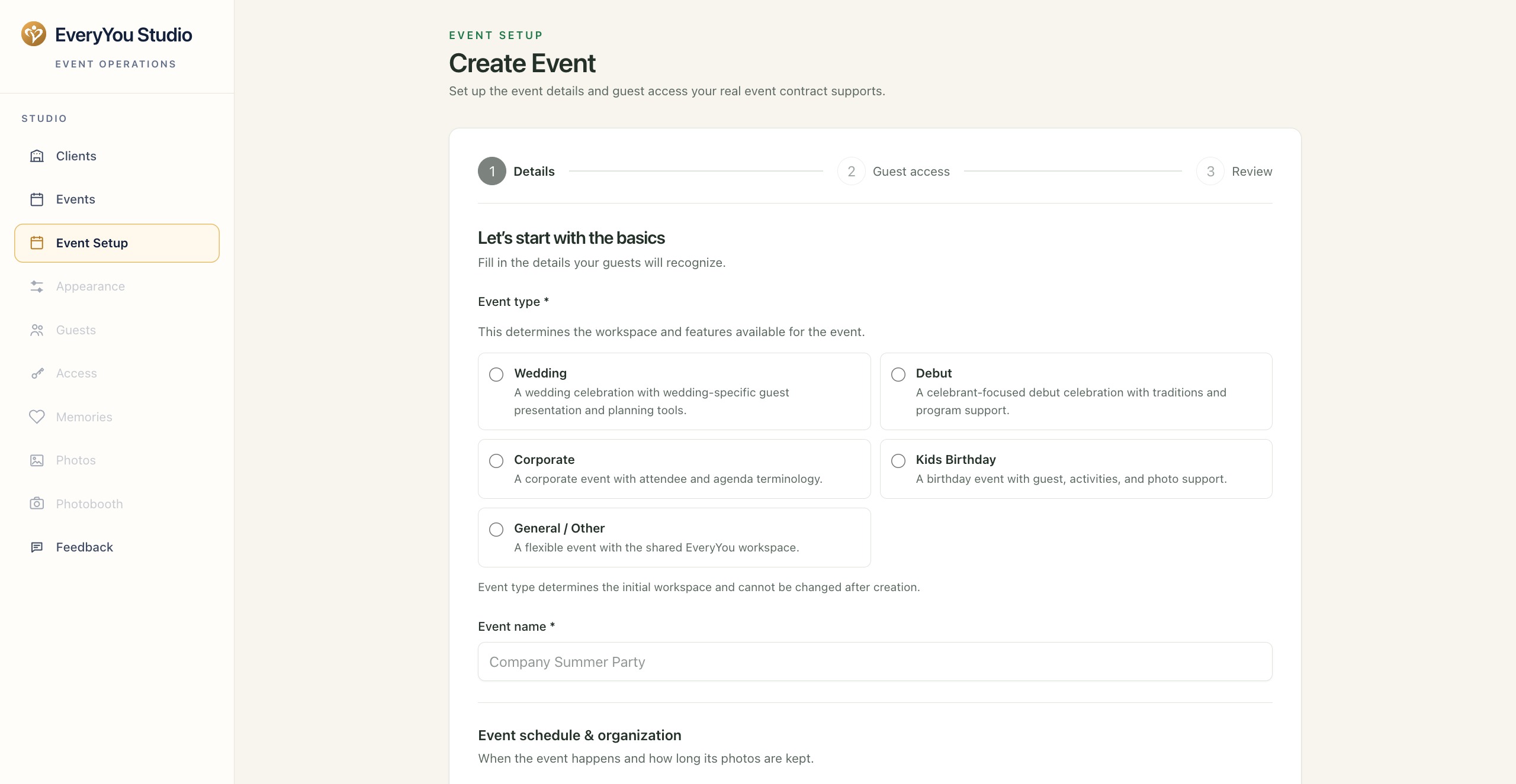 Create your EveryYou event